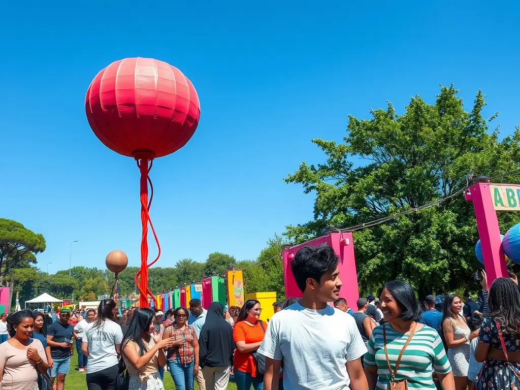 A vibrant image of a community event celebrating Colette's work, featuring live readings, musical performances, and artistic displays.