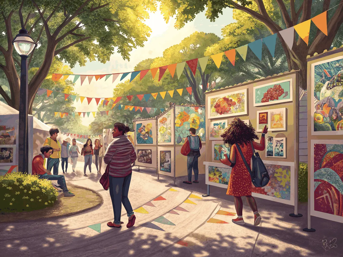 An image capturing a community event organized by COLETTE EN CORREZE, featuring local artists, musicians, and residents celebrating the region's cultural heritage.